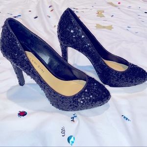Black Sequin Gianni Bini heels
